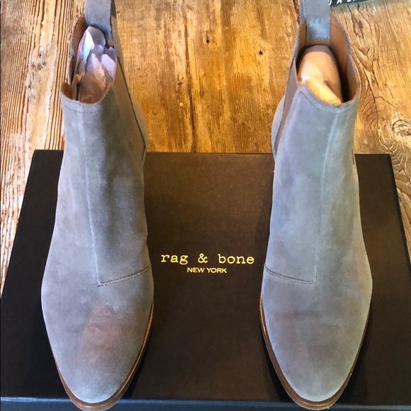 Rag&bone Chelsea Walker Boot Grey suede size 39/9 - Picture 3 of 15